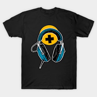 Headphones Blue T-Shirt